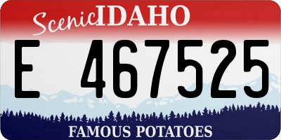 ID license plate E467525