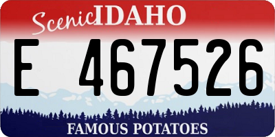 ID license plate E467526