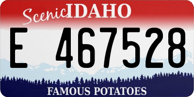 ID license plate E467528