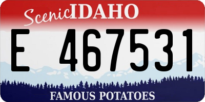 ID license plate E467531