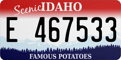 ID license plate E467533
