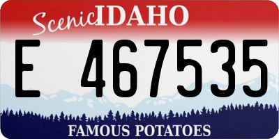 ID license plate E467535