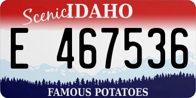 ID license plate E467536