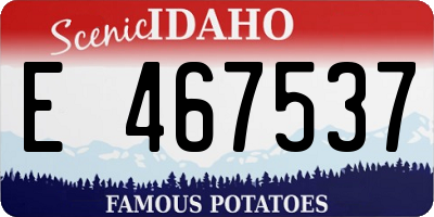 ID license plate E467537