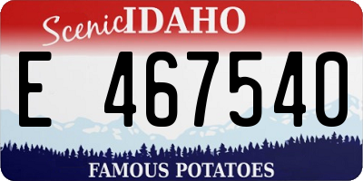 ID license plate E467540