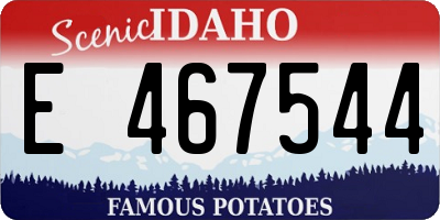 ID license plate E467544