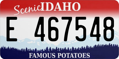 ID license plate E467548