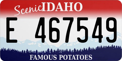 ID license plate E467549