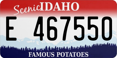 ID license plate E467550