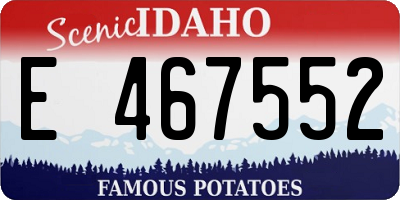 ID license plate E467552