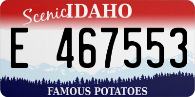 ID license plate E467553