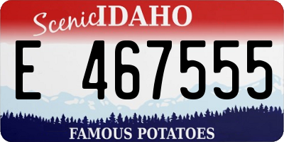 ID license plate E467555