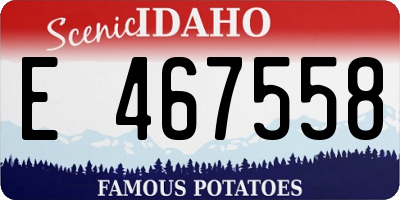 ID license plate E467558
