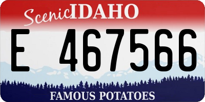 ID license plate E467566