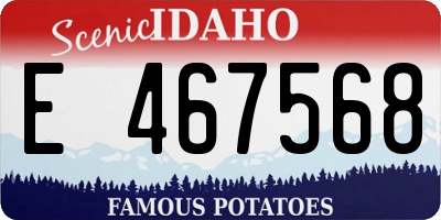 ID license plate E467568