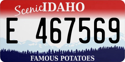 ID license plate E467569