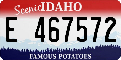 ID license plate E467572