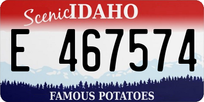 ID license plate E467574