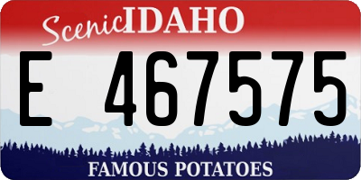 ID license plate E467575