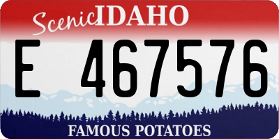 ID license plate E467576