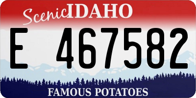 ID license plate E467582