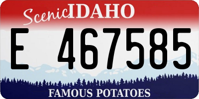 ID license plate E467585
