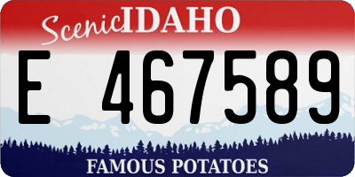 ID license plate E467589