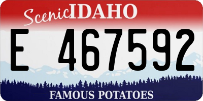 ID license plate E467592