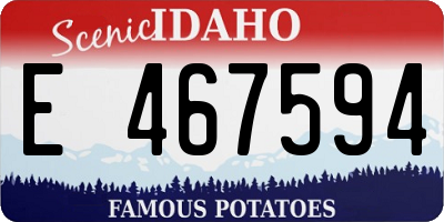 ID license plate E467594