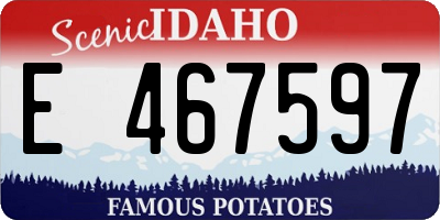 ID license plate E467597