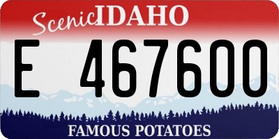 ID license plate E467600