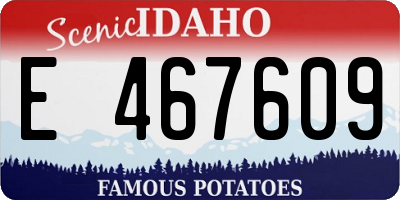 ID license plate E467609