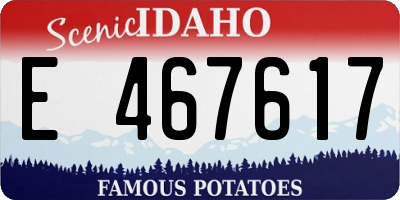 ID license plate E467617