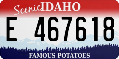 ID license plate E467618