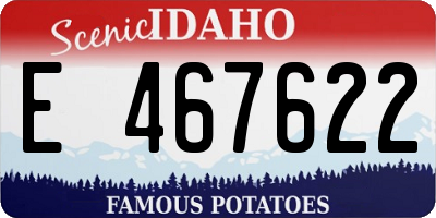 ID license plate E467622