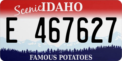 ID license plate E467627