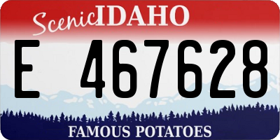 ID license plate E467628