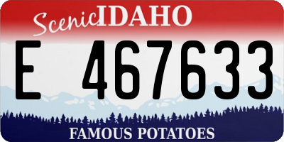 ID license plate E467633