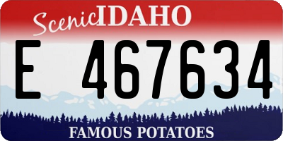 ID license plate E467634