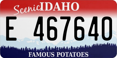 ID license plate E467640