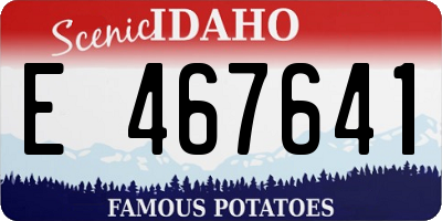 ID license plate E467641
