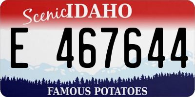 ID license plate E467644