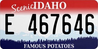 ID license plate E467646