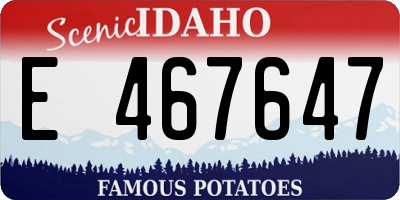 ID license plate E467647