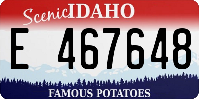 ID license plate E467648
