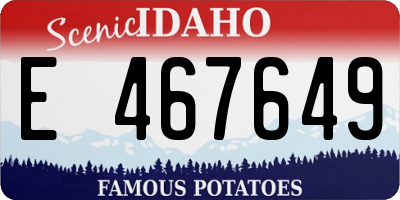ID license plate E467649