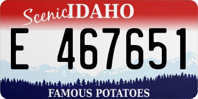 ID license plate E467651