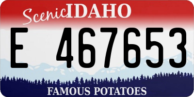 ID license plate E467653