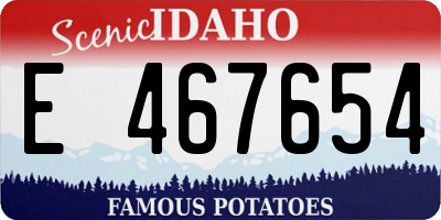 ID license plate E467654