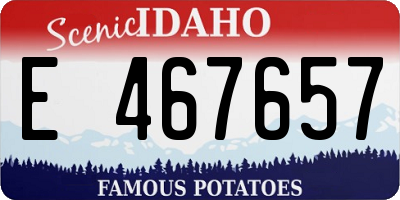 ID license plate E467657